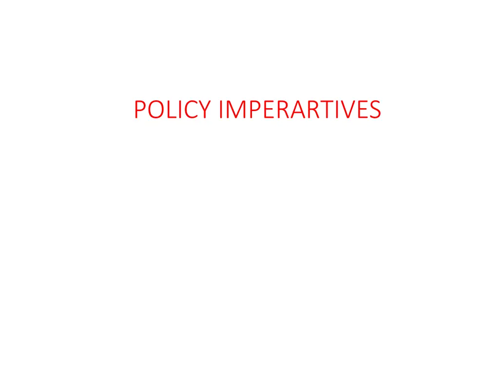 policy imperartives
