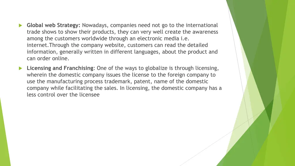 global web strategy nowadays companies need
