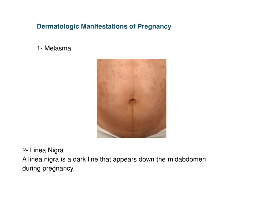dermatologic manifestations of pregnancy