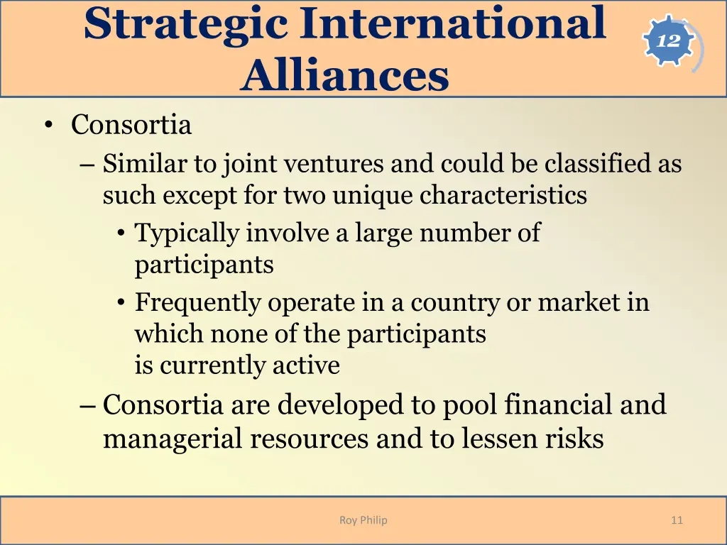 strategic international alliances consortia