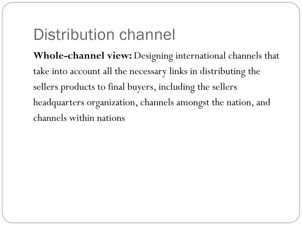 distribution channel