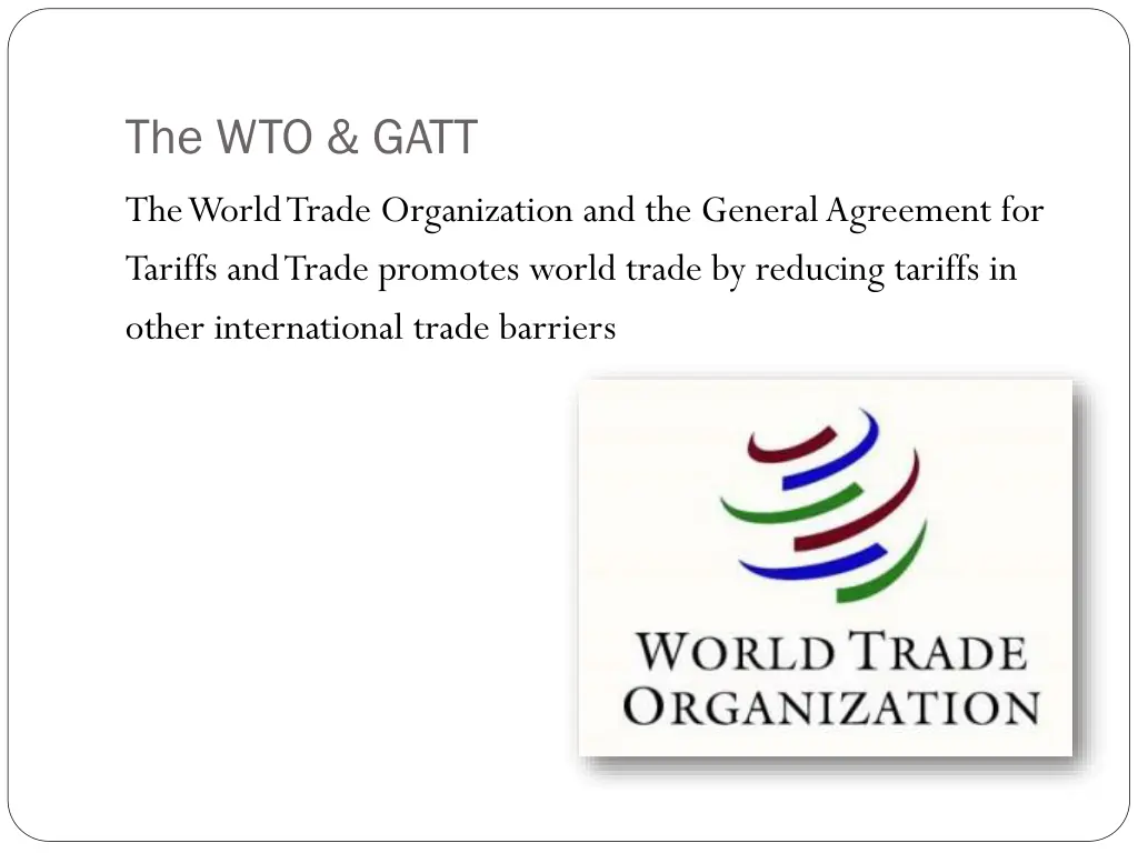 the wto gatt