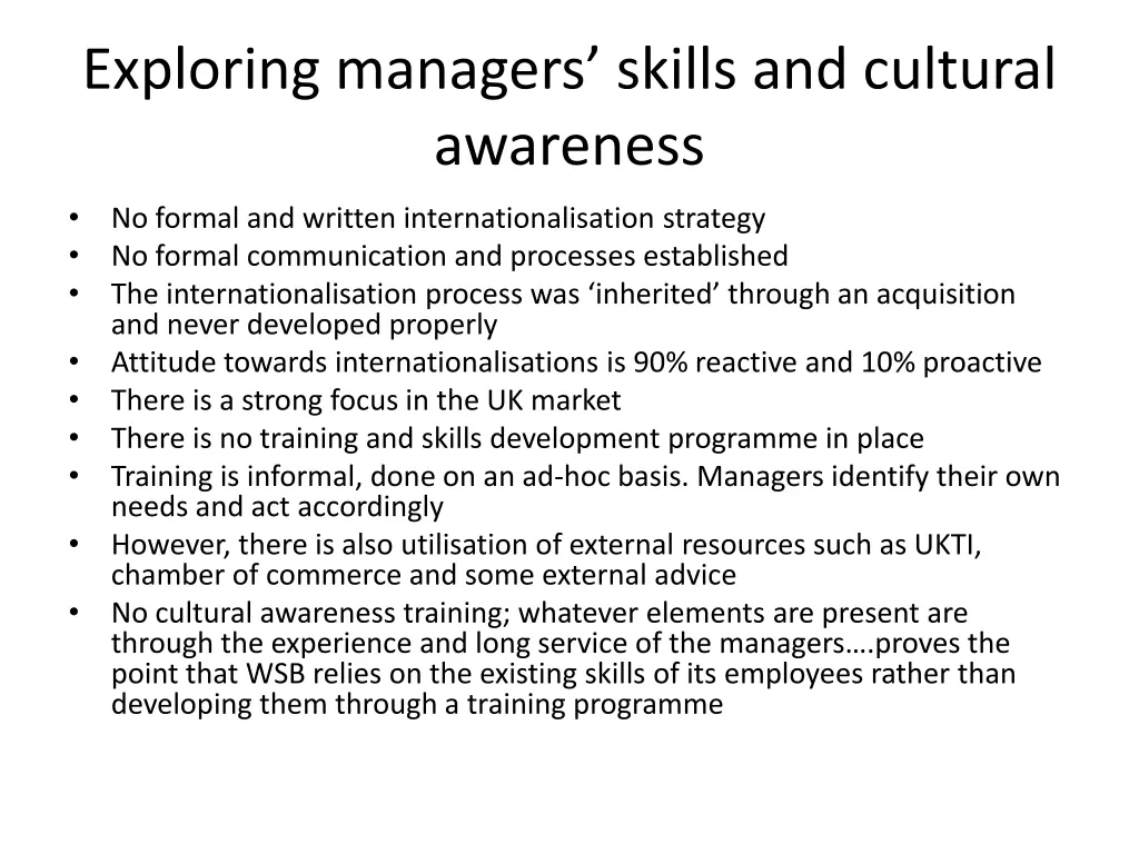 exploring managers skills and cultural awareness