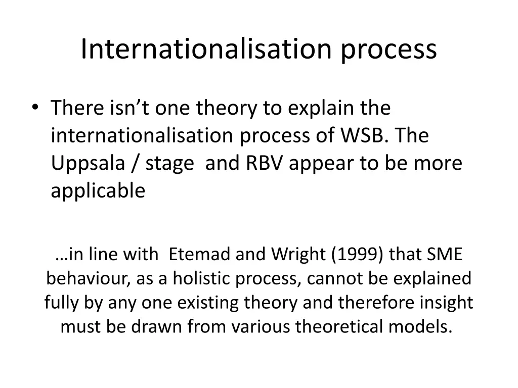 internationalisation process 1