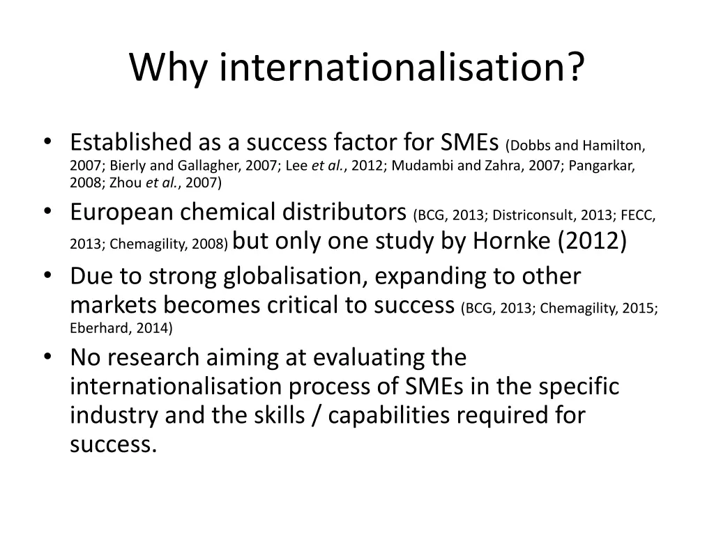 why internationalisation