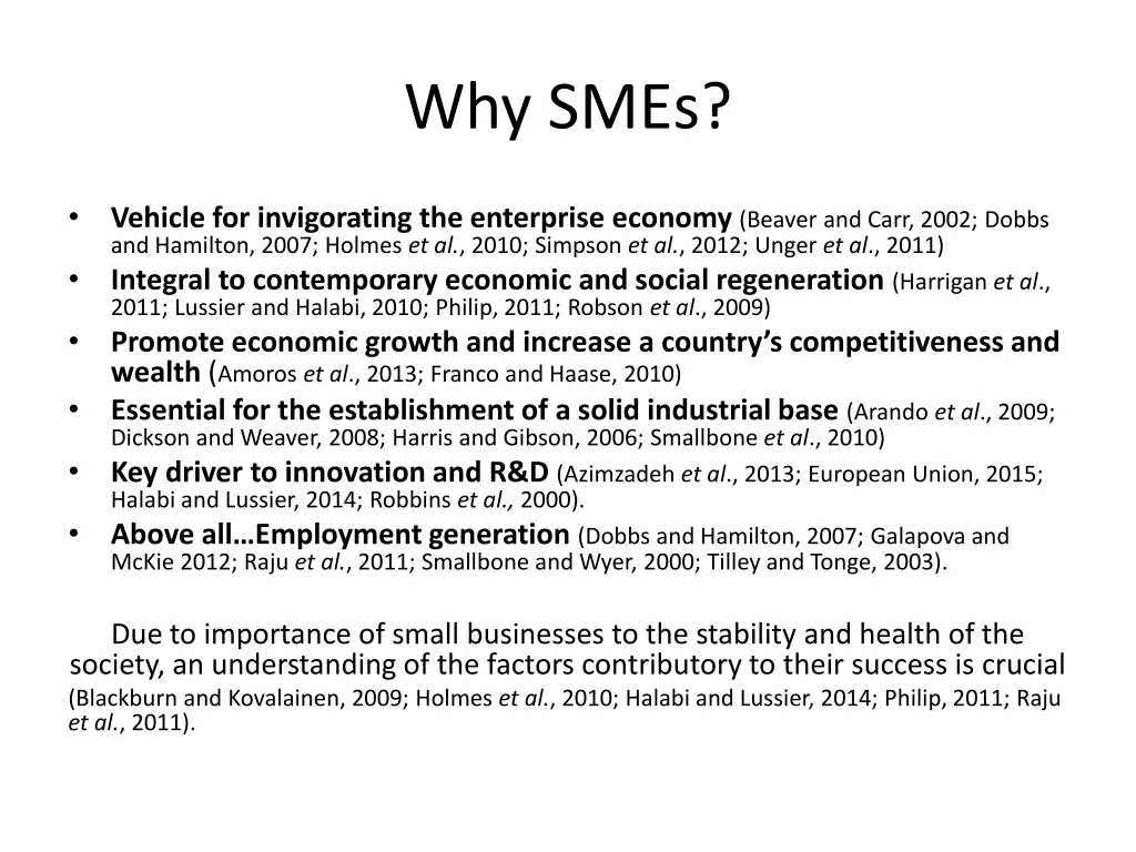 why smes