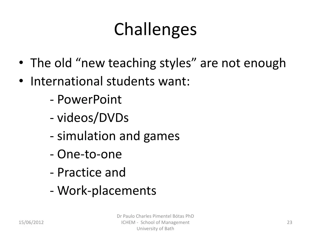 challenges
