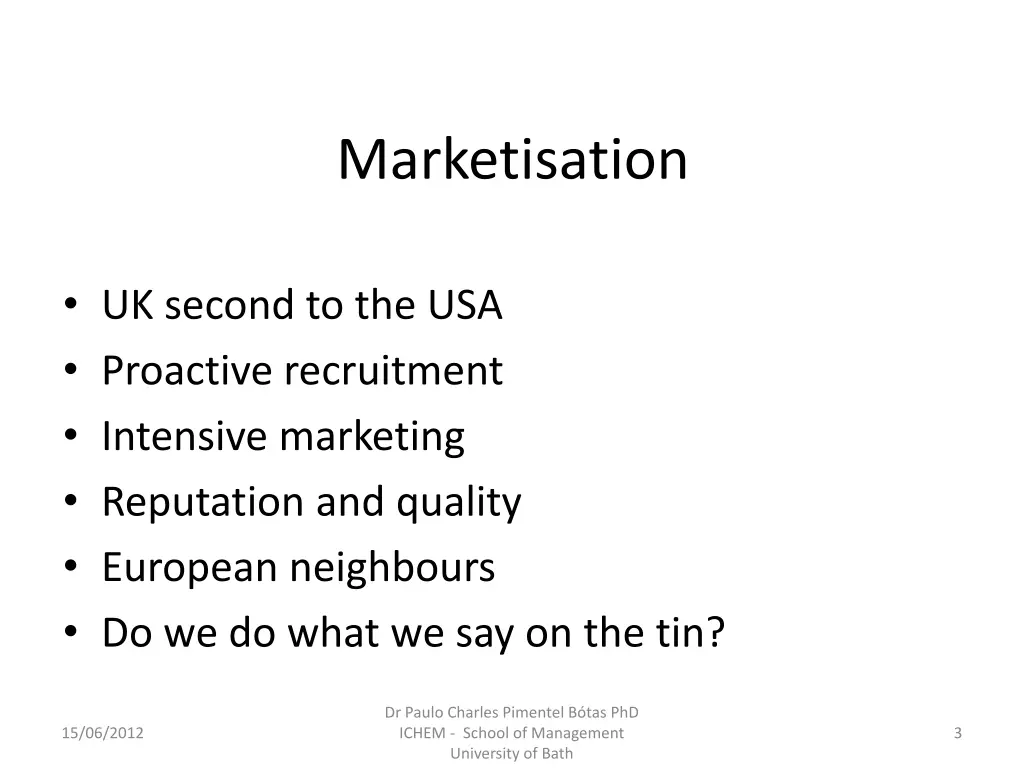 marketisation