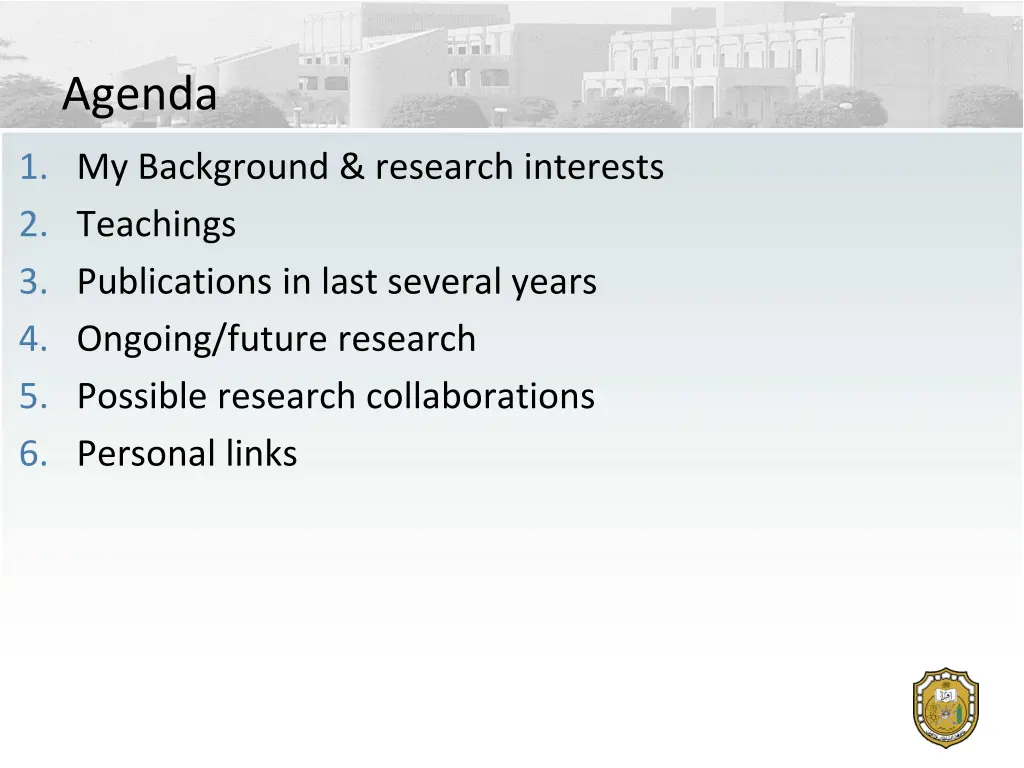 agenda