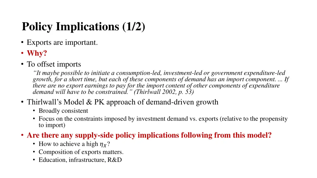 policy implications 1 2