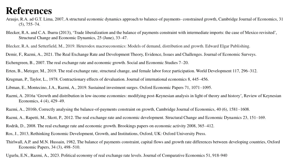 references araujo r a ad g t lima 2007