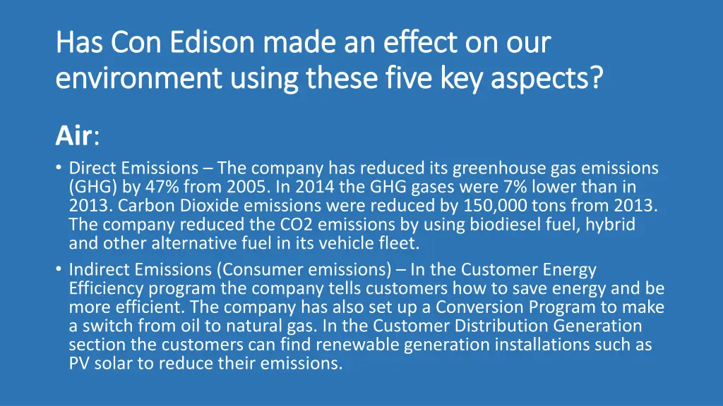 has con edison made an effect