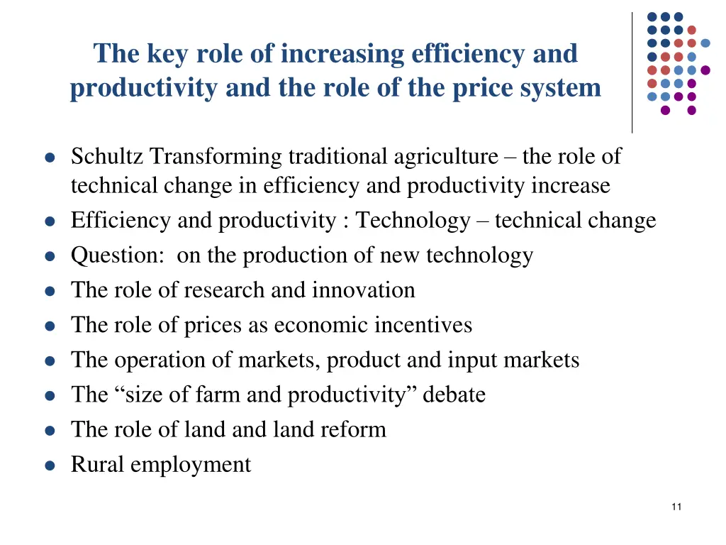 the key role of increasing efficiency