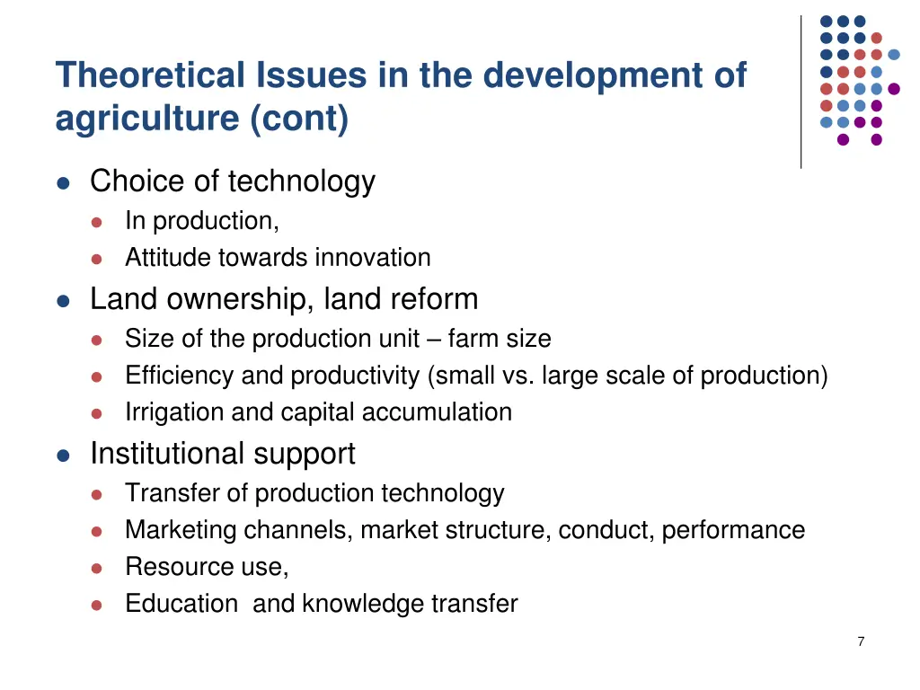 theoretical issues in the development 1