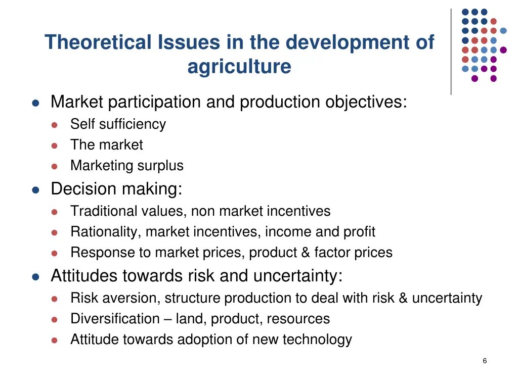 theoretical issues in the development