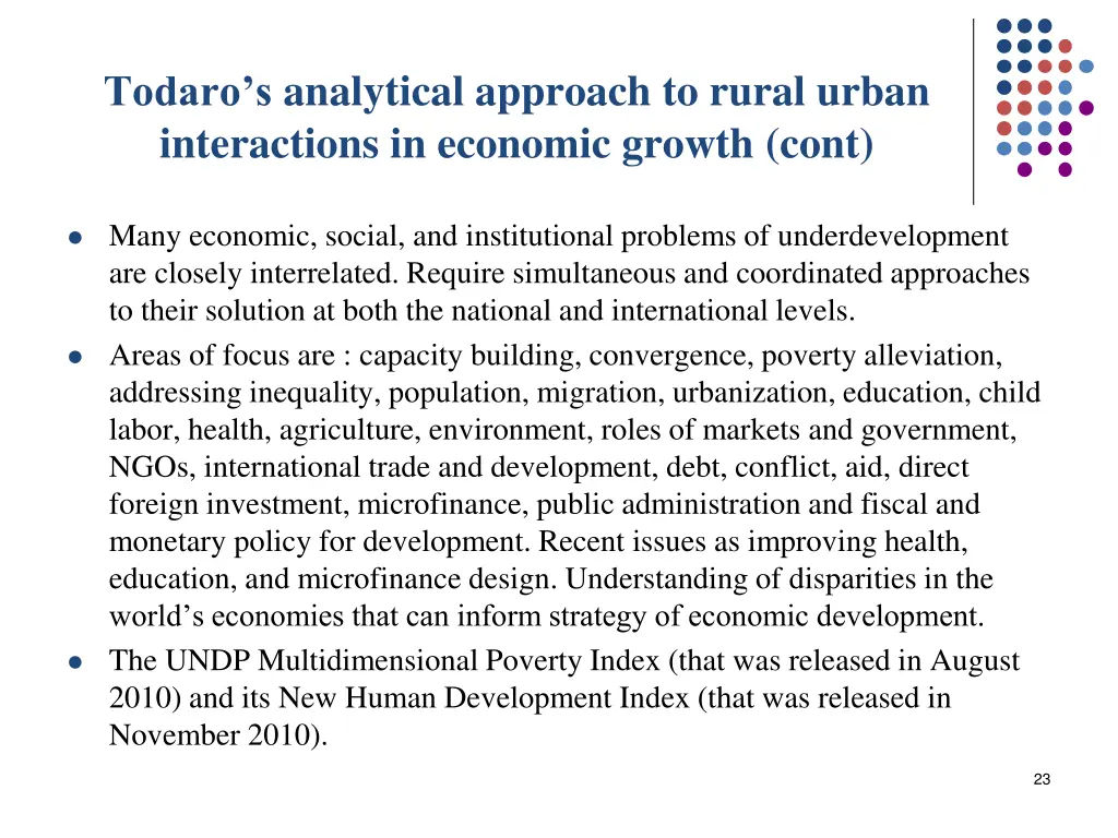 todaro s analytical approach to rural urban 1