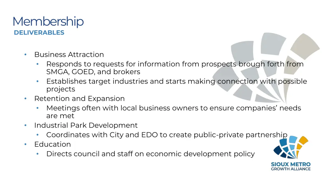 membership deliverables 2