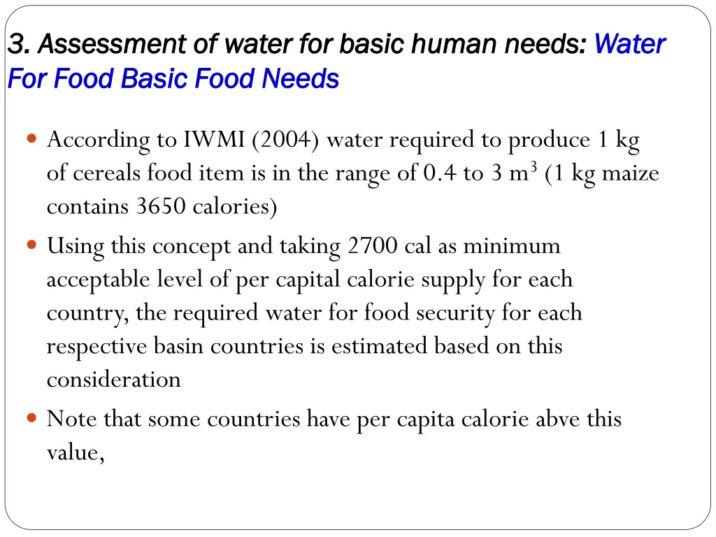 3 assessment of water for basic human needs 1