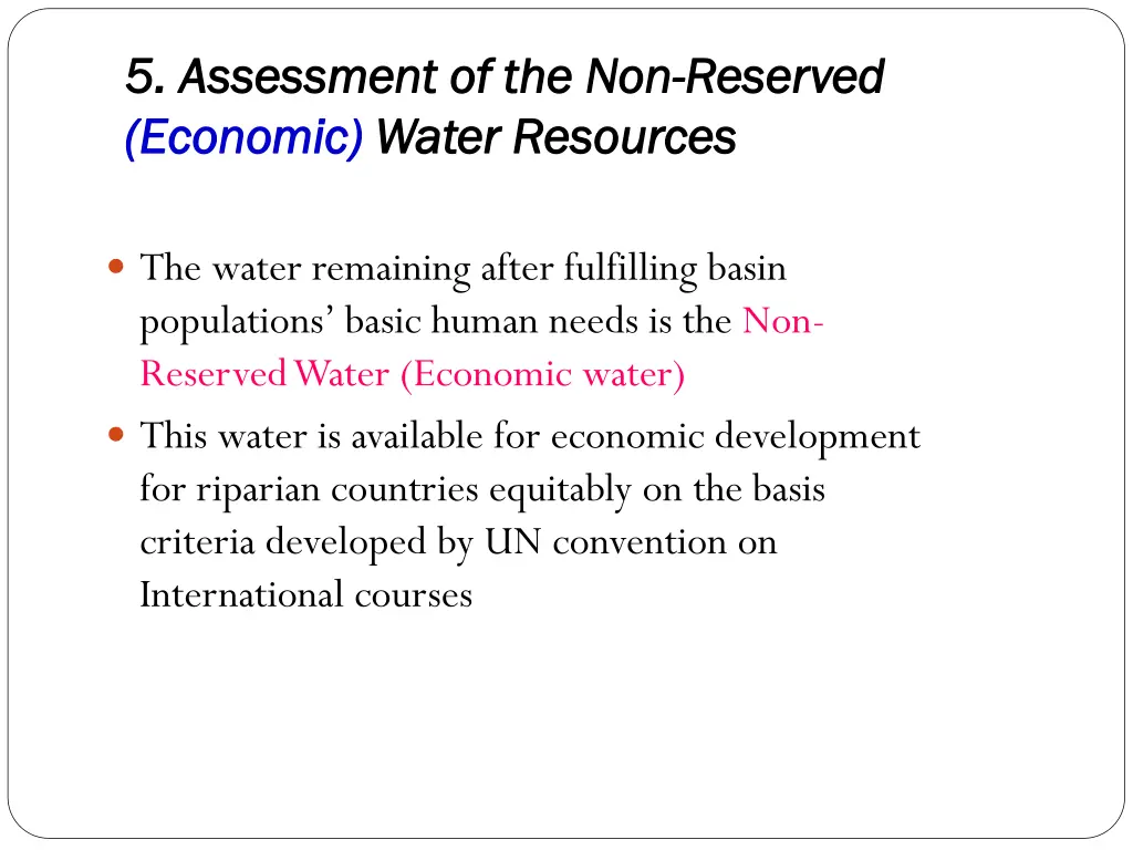 5 assessment 5 assessment of the non economic