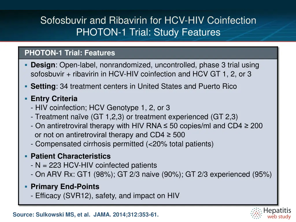 sofosbuvir and ribavirin for hcv hiv coinfection