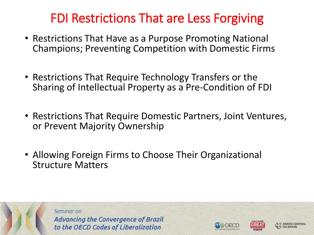 fdi restrictions that are less forgiving