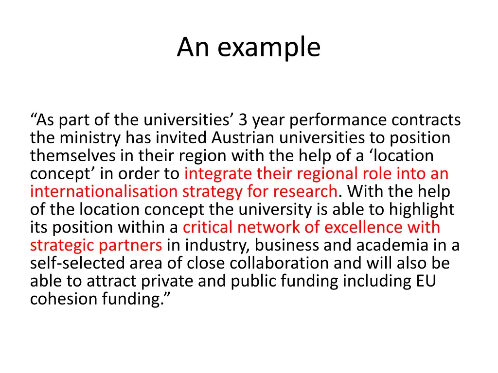 an example