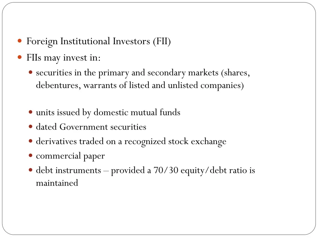 foreign institutional investors fii fiis