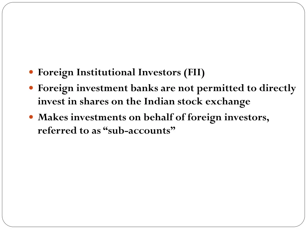 foreign institutional investors fii foreign