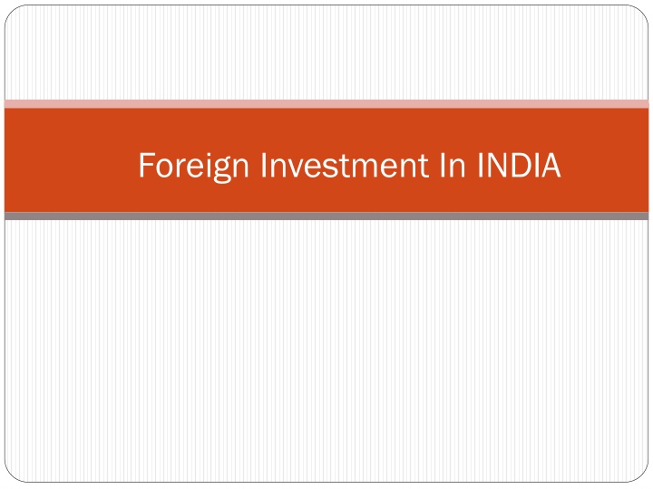 foreign investment in india