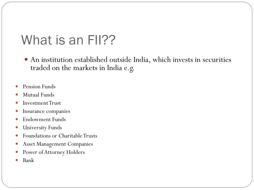 what is an fii