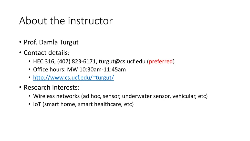 about the instructor