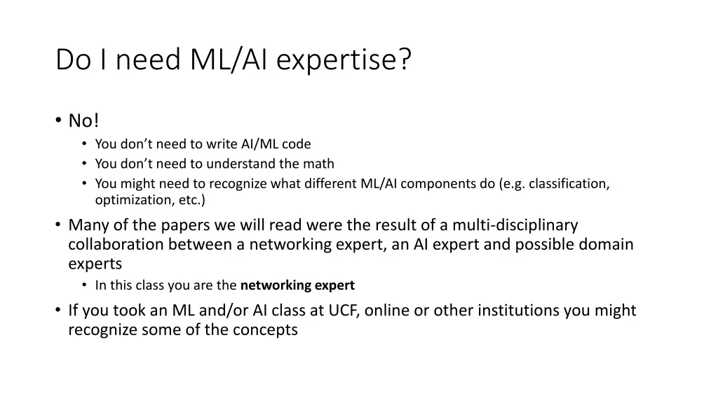 do i need ml ai expertise