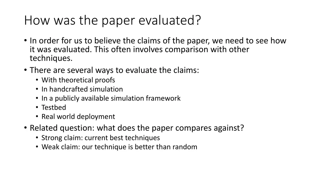 how was the paper evaluated