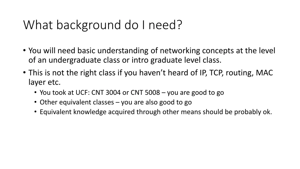 what background do i need