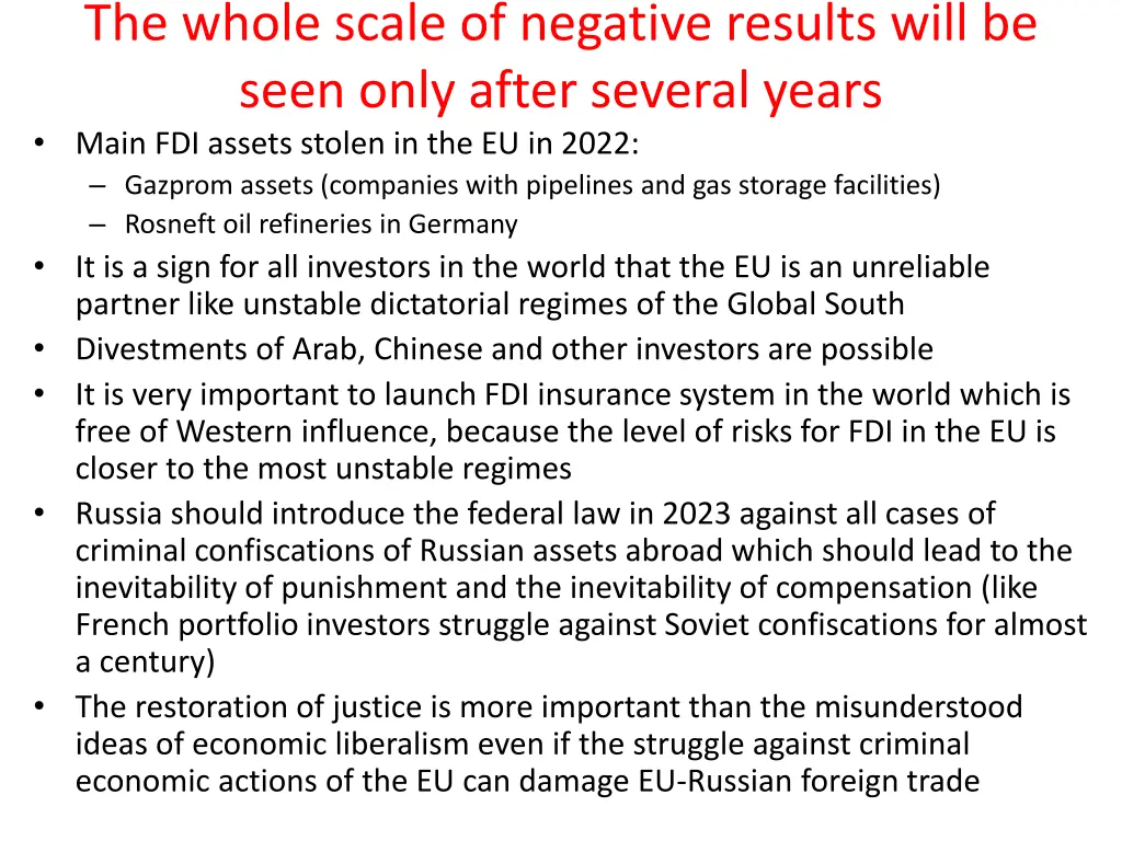 the whole scale of negative results will be seen
