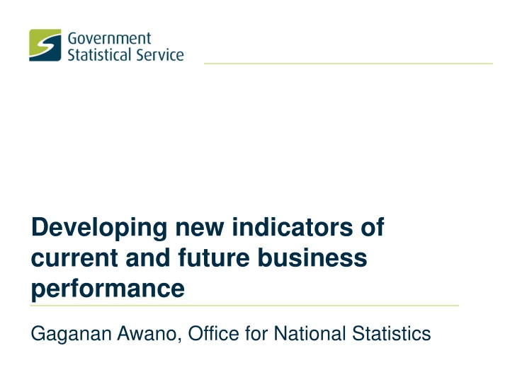 developing new indicators of current and future