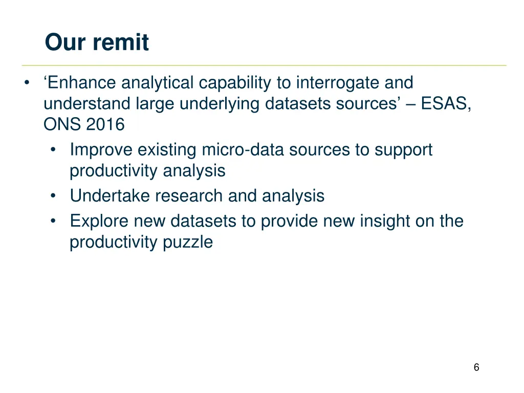 our remit