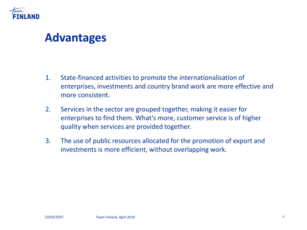 advantages