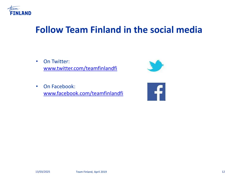 follow team finland in the social media