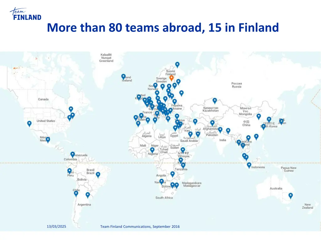 more than 80 teams abroad 15 in finland