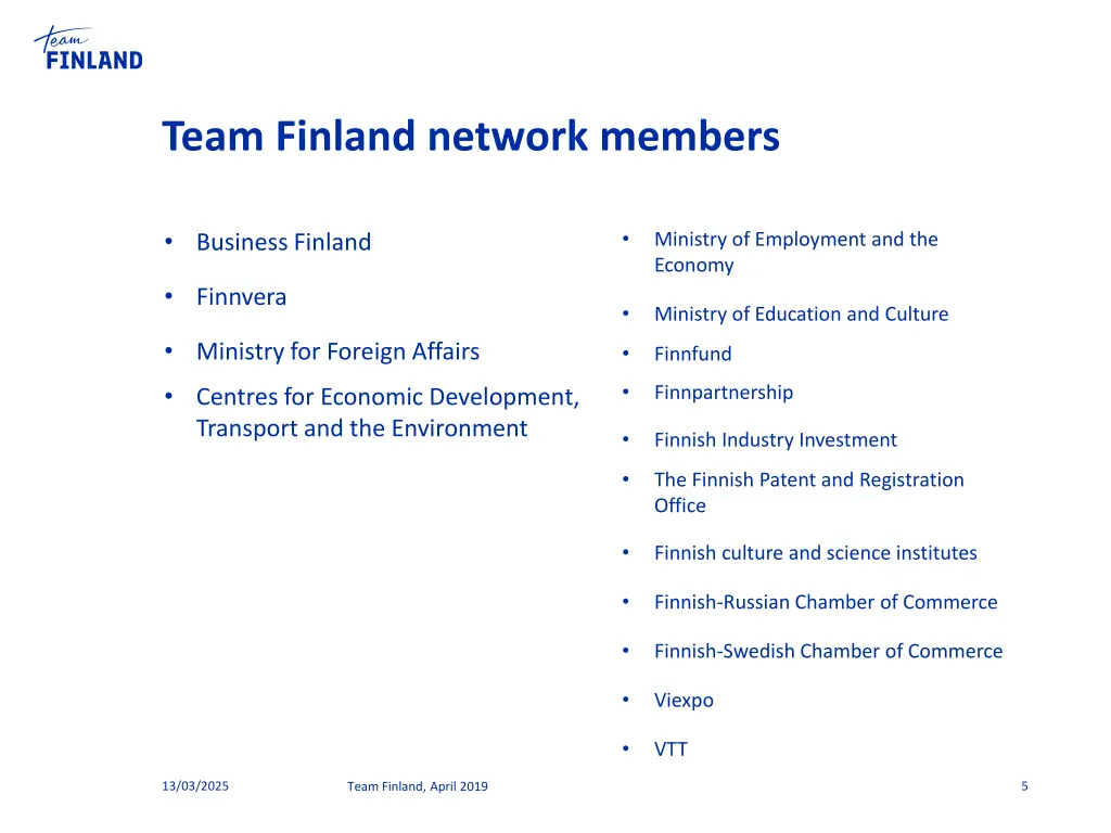 team finland network members