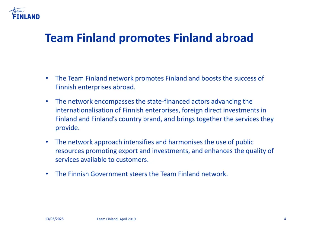 team finland promotes finland abroad