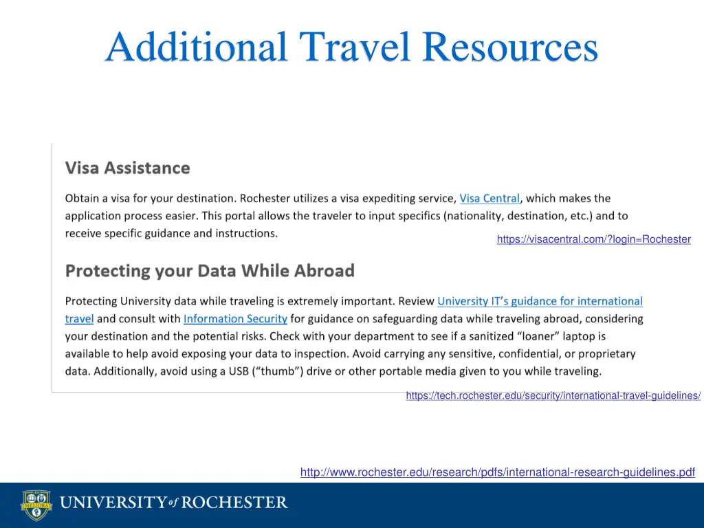 additional travel resources