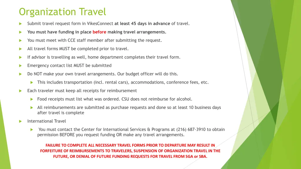 organization travel