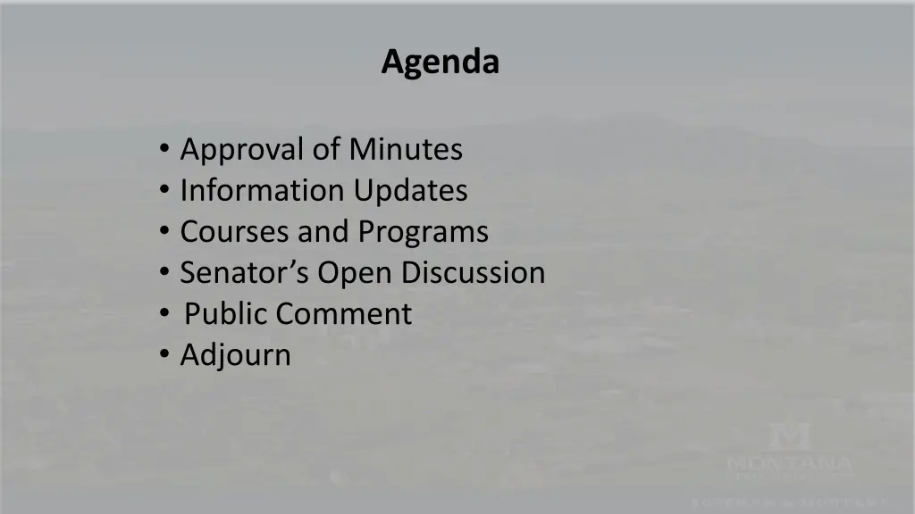 agenda