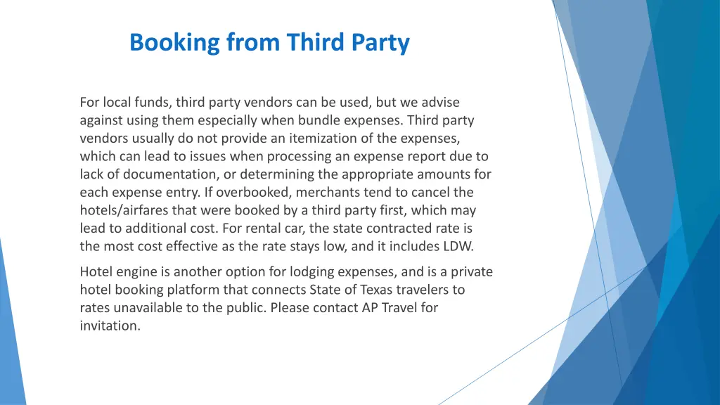 booking from third party