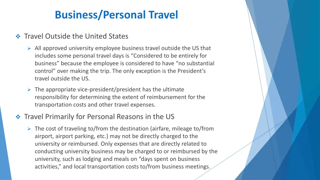 business personal travel