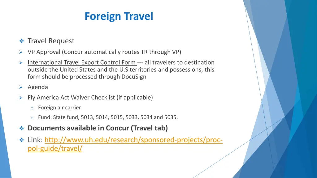 foreign travel