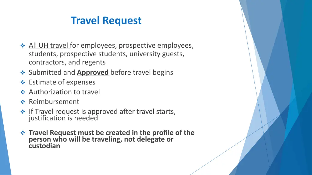 travel request