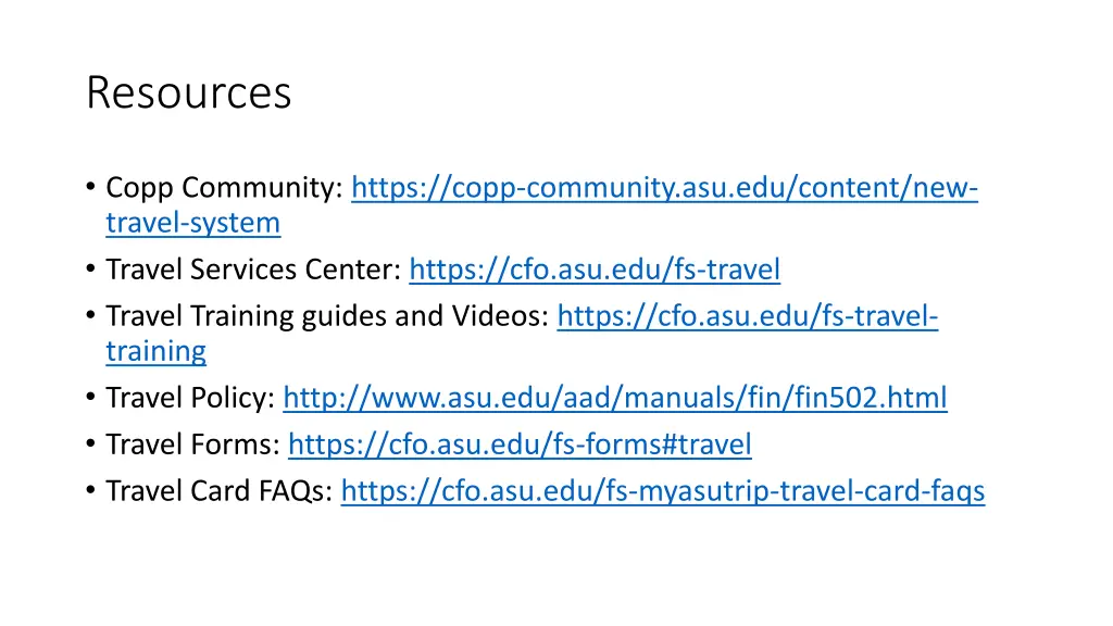 resources